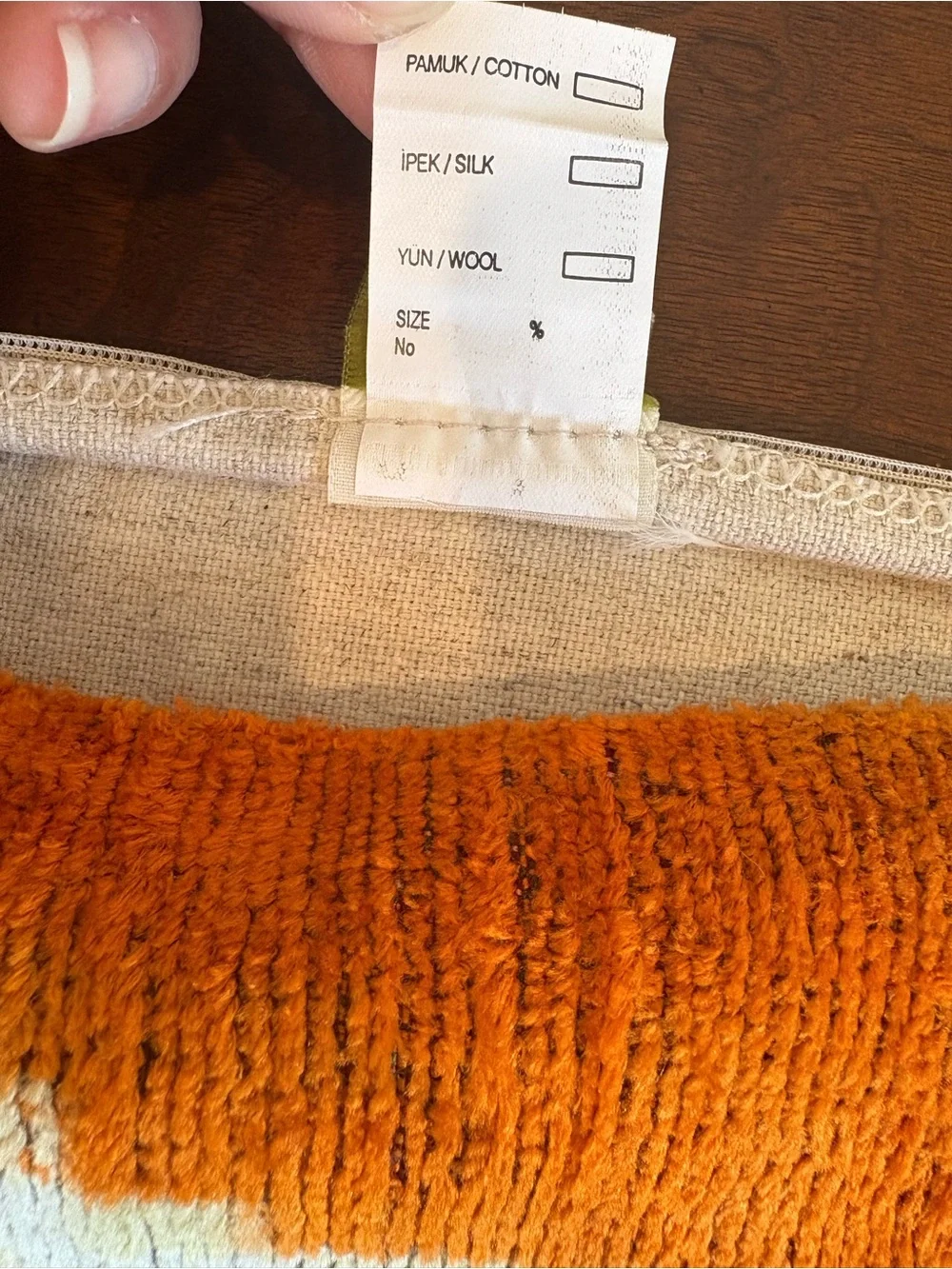 MD Home || Silk Velvet Ikat Pillow Cover Sham Luxury Turkish 16 x 24 Orange Tan